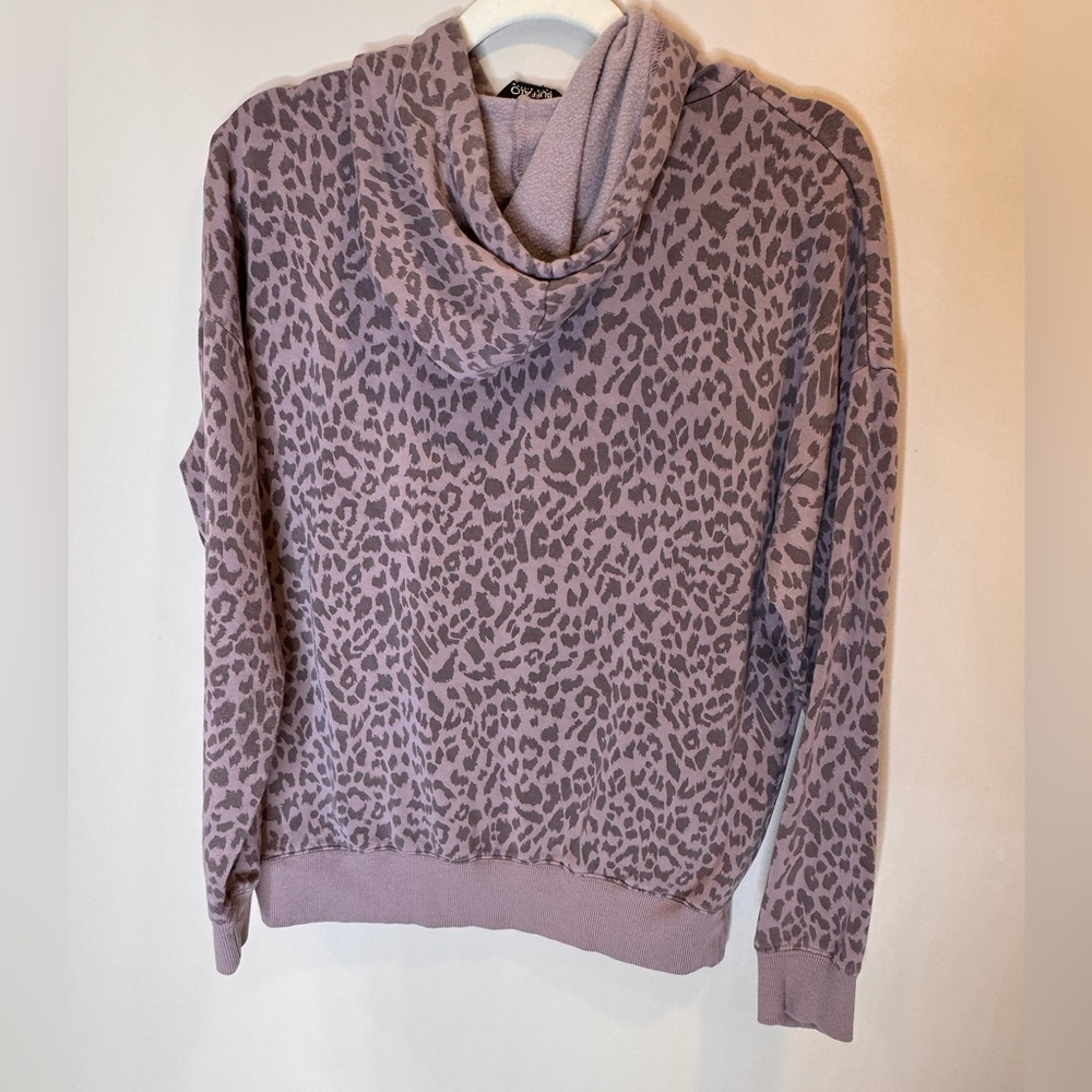 Buffalo David Bitton Purple Leopard Hoodie size small - Picture 4 of 4